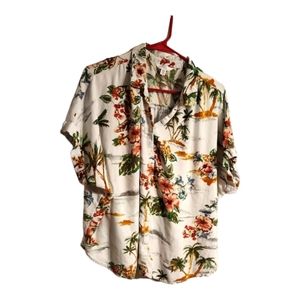 Plus Size 22 XXL Time & Tru Beautiful Floral Button Up Blouse🌺